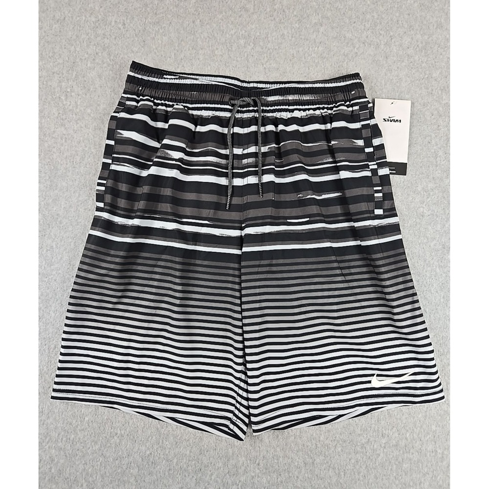 Nike Swim Trunk Shorts Mens Size Small Lined 7" Inseam Swimming Short Black NEW‎